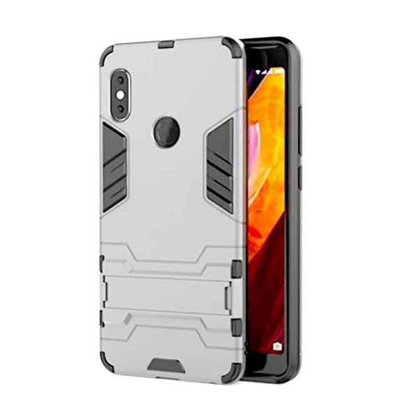 

-подставка ударопрочный Transformer для Xiaomi Redmi Note 5 Pro / Note 5 (DC) с защитой корпуса (Серебряный / Satin Silver) (574531)