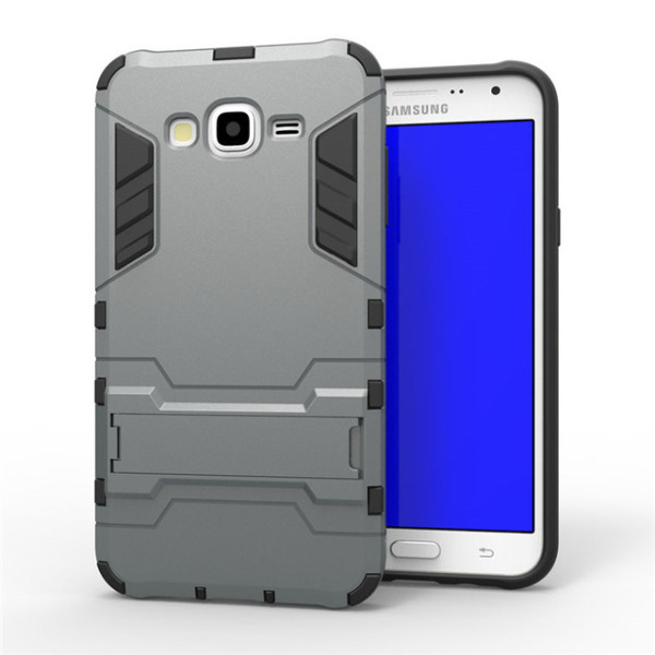 

-подставка ударопрочный Transformer для Samsung G610F Galaxy J7 Prime с мощной защитой корпуса (Серый / Metal slate) (57541)