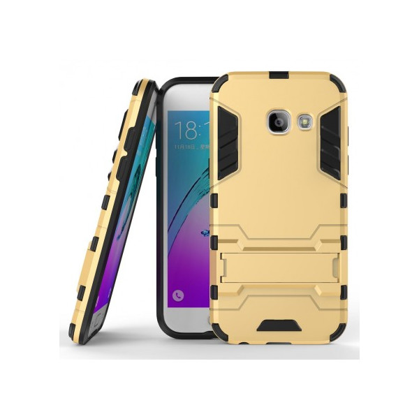 

-подставка ударопрочный Transformer для Samsung A520 Galaxy A5 (2017) с мощной защитой корпуса (Золотой / Champagne Gold) (57552)