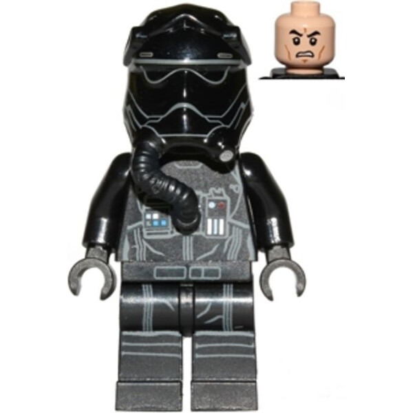 

LEGO Star Wars First Order TIE Fighter Pilot, Two White Lines on Helmet (sw0672)