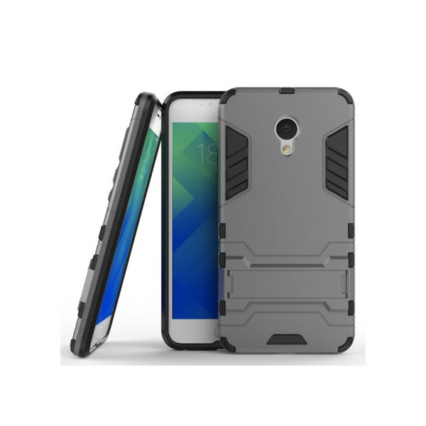 

-подставка ударопрочный Transformer для Meizu M5 с мощной защитой корпуса (Металл / Gun Metal) (57582)