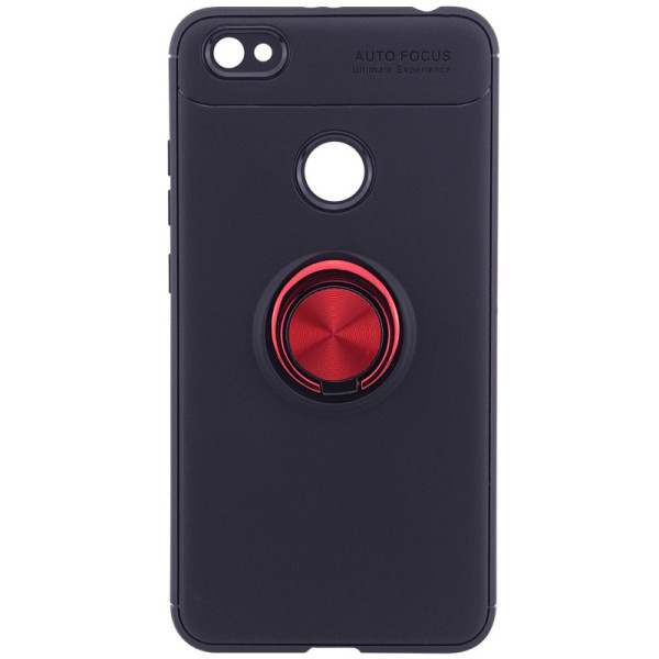 

TPU Deen ColorRing с креплением под магнитный держатель для Xiaomi Redmi Note 5A Prime (Черный / Красный) (579908)