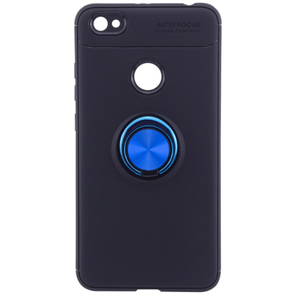 

TPU Deen ColorRing с креплением под магнитный держатель для Xiaomi Redmi Note 5A Prime (Черный / Синий) (579909)