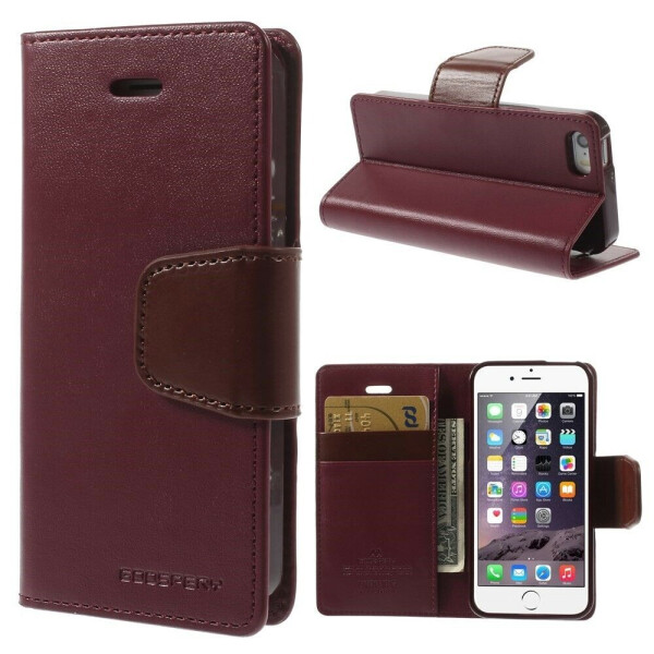 

Чехол MERCURY Sonata Diary для iPhone 5/5s/SE - Wine Red