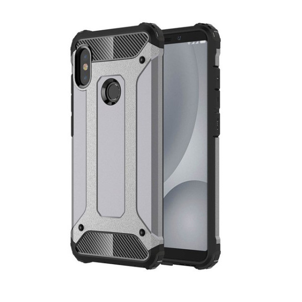 

бронированный противоударный TPU+PC Immortal для Xiaomi Redmi Note 5 Pro / Note 5 (DC) (Серый / Metal slate) (583994)