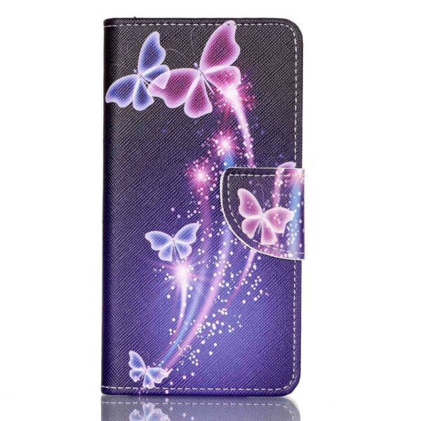 

Чехол Deexe Color Wallet для Huawei P9 - Butterfly Pattern
