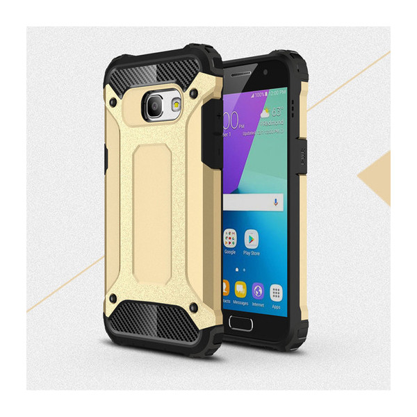 

бронированный противоударный TPU+PC Immortal для Samsung A320 Galaxy A3 (2017) (Золотой) (58549)