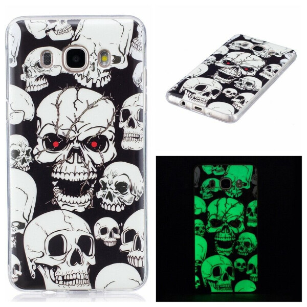 

Силиконовый (TPU) чехол Deexe LumiCase для Samsung Galaxy J7 2016 (J710) - Mystique Skulls