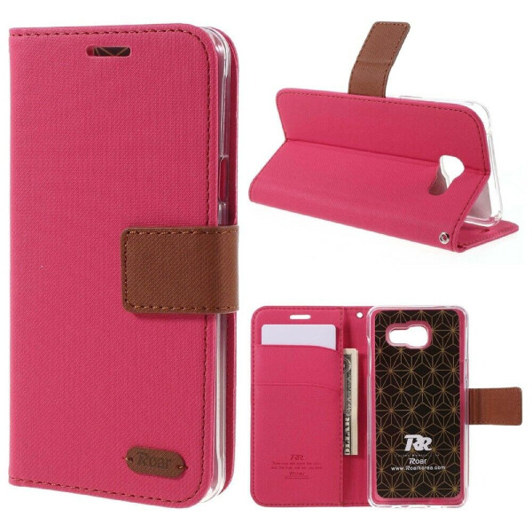 

ROAR KOREA Cloth Texture. Чехол-книжка для Samsung Galaxy A5 2016 (A510) - Magenta