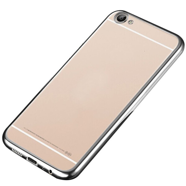

Силиконовый (TPU) чехол Deexe Glossy Border для Meizu U20 - Silver