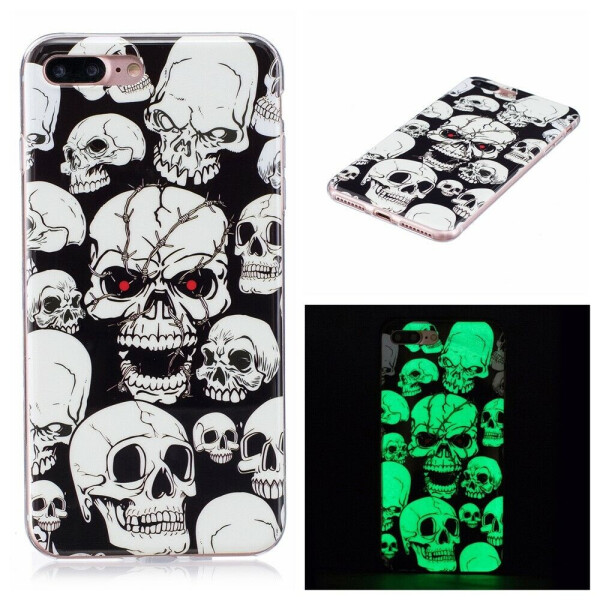 

Силиконовый (TPU) чехол Deexe LumiCase для iPhone 7 Plus / iPhone 8 Plus - Scull Pattern