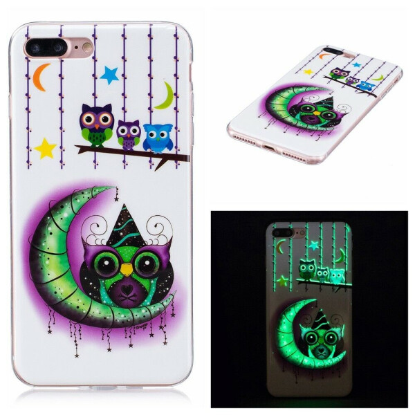 

Силиконовый (TPU) чехол Deexe LumiCase для iPhone 7 Plus / iPhone 8 Plus - Owl's Family