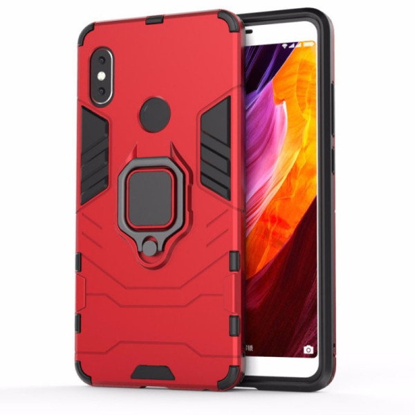 

Чехол ударопрочный Transformer Ring под магнитный держатель для Xiaomi Redmi Note 5 Pro/Note 5 (DC) (Красный / Dante Red) (588543)