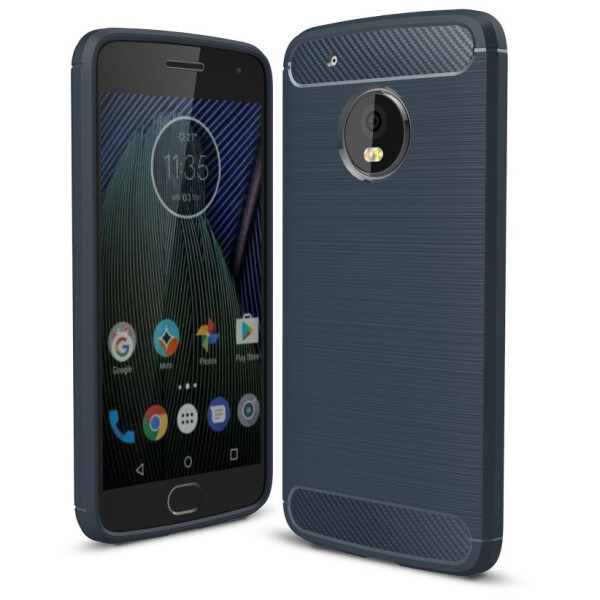 

Защитный чехол UniCase Carbon для Motorola Moto G5 Plus - Dark Blue
