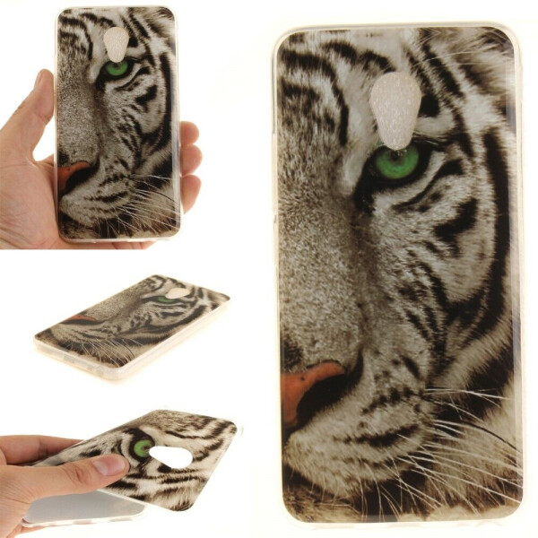 

Силиконовый (TPU) чехол Deexe Life Style для Meizu M5 - Angry Tiger