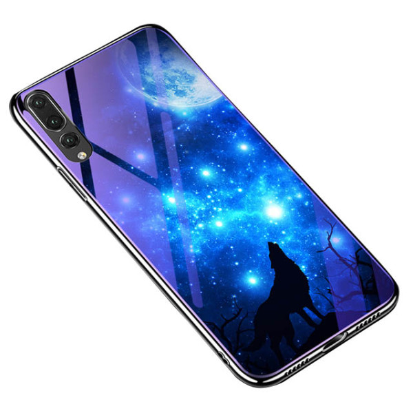 

TPU+Glass Fantasy с глянцевыми торцами для Huawei P20 (Лунная ночь) (590411)