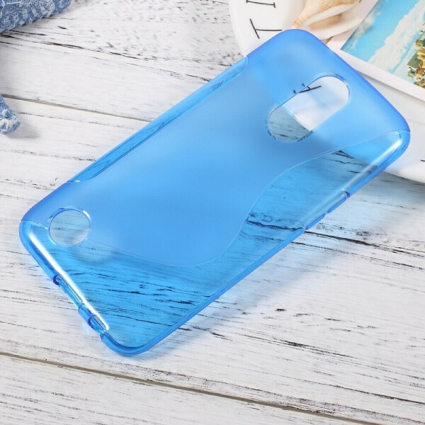 

Силиконовый (TPU) чехол Deexe S Line для LG K10 2017 - Blue
