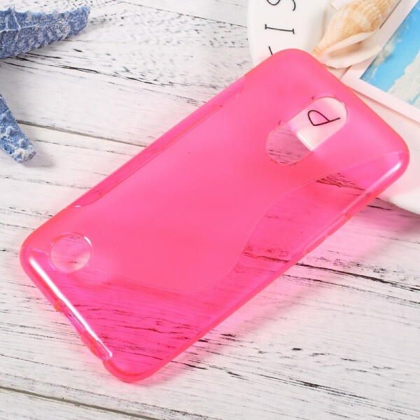 

Силиконовый (TPU) чехол Deexe S Line для LG K10 2017 - Pink