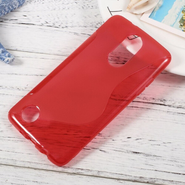 

Силиконовый (TPU) чехол Deexe S Line для LG K8 2017 - Red