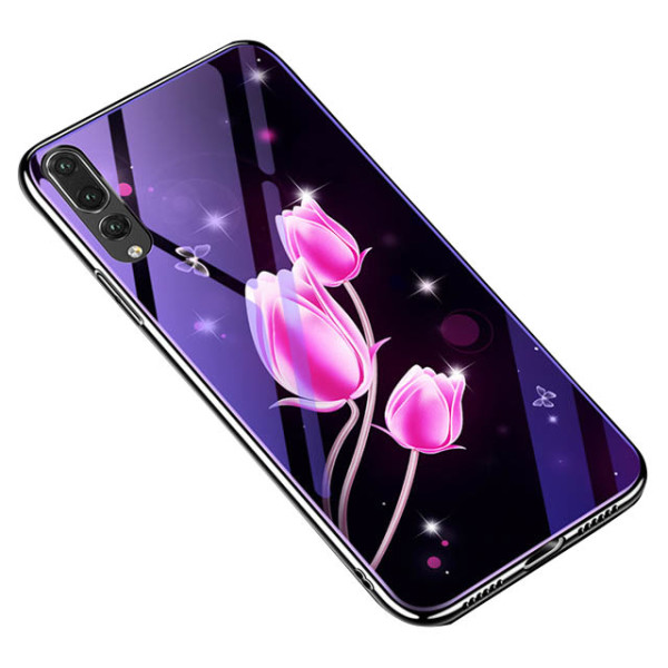 

TPU+Glass Fantasy с глянцевыми торцами для Huawei P20 Lite (Тюльпаны) (590418)