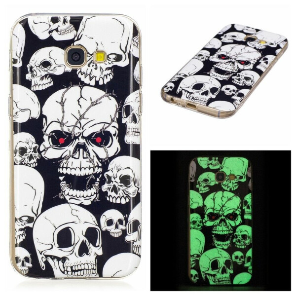 

Силиконовый (TPU) чехол Deexe LumiCase для Samsung Galaxy A3 2017 (A320) - Skull Pattern