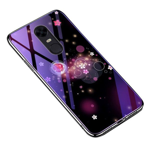 

TPU+Glass Fantasy с глянцевыми торцами для Xiaomi Redmi 5 (Пузырьки и цветы) (590432)