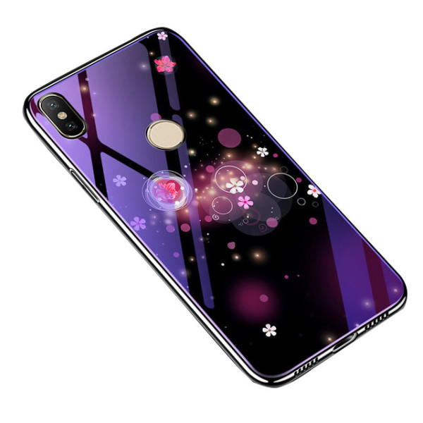 

TPU+Glass Fantasy с глянцевыми торцами для Xiaomi Redmi S2 (Пузырьки и цветы) (590447)