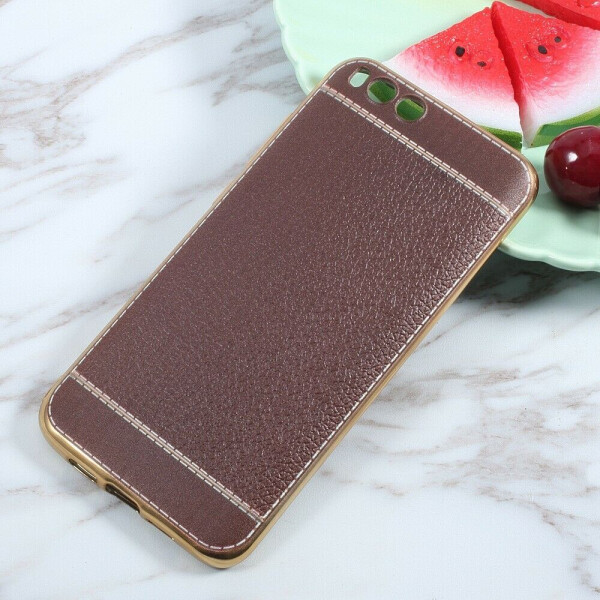 

Силиконовый (TPU) чехол Deexe Leather Skin для Xiaomi Mi6 - Dark Brown
