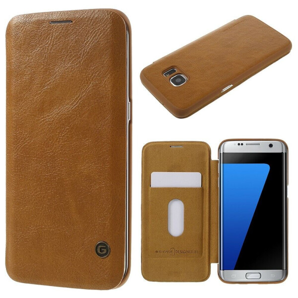 

Чехол-книжка G-CASE Leather Flip для Samsung Galaxy S7 edge (G935) - Brown