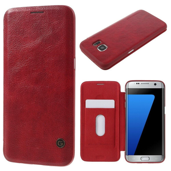 

Чехол-книжка G-CASE Leather Flip для Samsung Galaxy S7 edge (G935) - Red