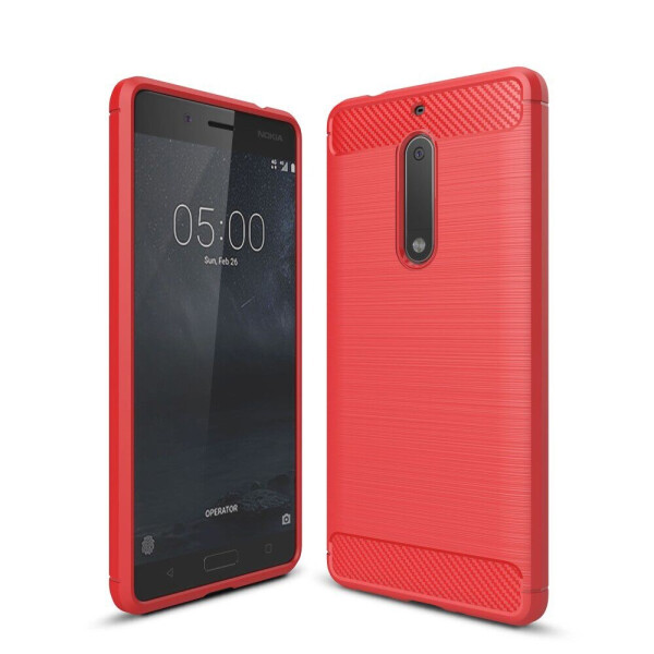 

Защитный чехол UniCase Carbon для Nokia 5 - Red