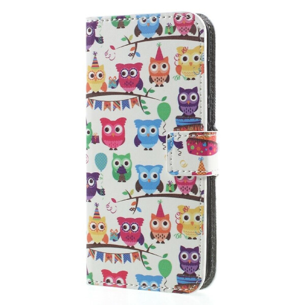 

Чехол-книжка Deexe Color Wallet для Huawei Y5 2017 - Owls on a Branch