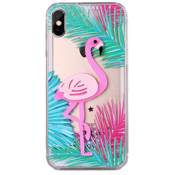 

пластиковый Shine Flamingo для Apple iPhone X (5.8") (Зеленые листья) (608541)