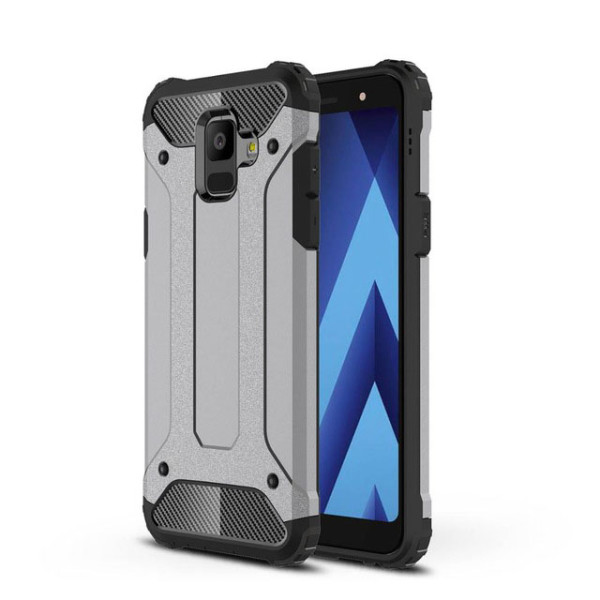 

бронированный противоударный TPU+PC Immortal для Samsung Galaxy A6 Plus (2018) (Металл / Gun Metal) (608583)