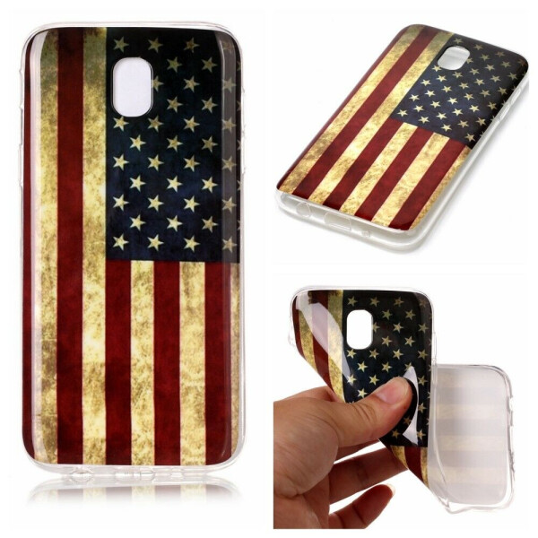 

Силиконовый (TPU) чехол Deexe Life Style для Samsung Galaxy J7 2017 (J730) - USA Flag