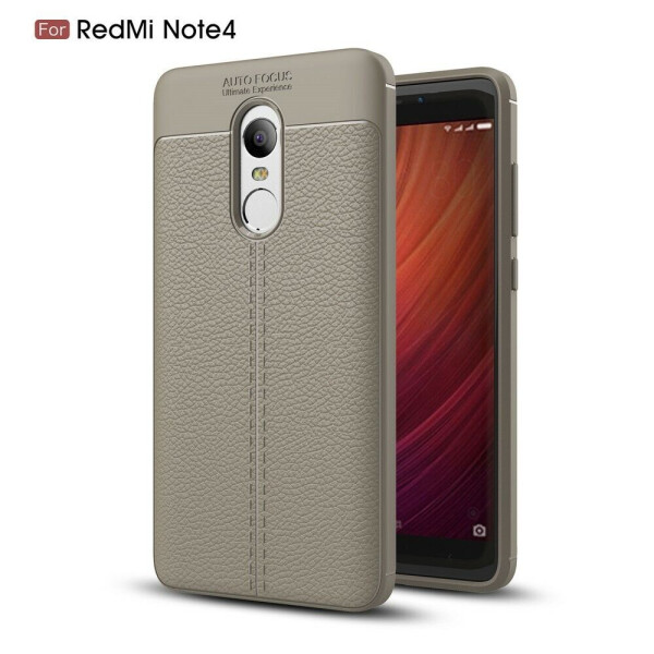 

Защитный чехол Deexe Leather Cover для Xiaomi Redmi Note 4 / Note 4X - Grey