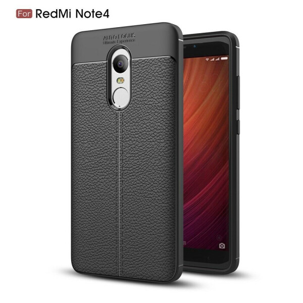 

Защитный чехол Deexe Leather Cover для Xiaomi Redmi Note 4 / Note 4X - Black
