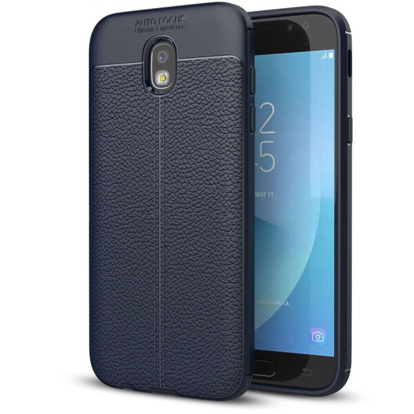 

Защитный чехол Deexe Leather Cover для Samsung Galaxy J3 2017 (J330) - Dark Blue