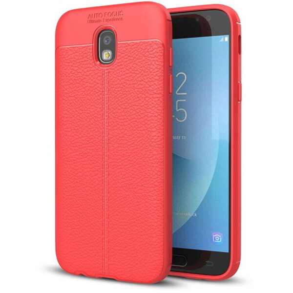 

Защитный чехол Deexe Leather Cover для Samsung Galaxy J3 2017 (J330) - Red