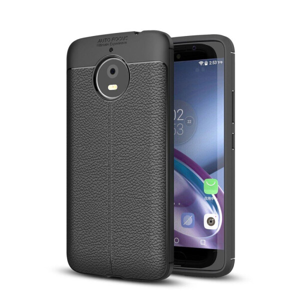 

Защитный чехол Deexe Leather Cover для Motorola Moto E Plus / E4 Plus - Black