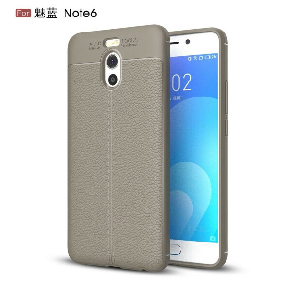 

Защитный чехол Deexe Leather Cover для Meizu M6 Note - Grey