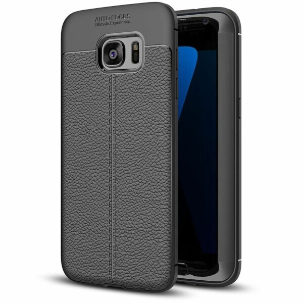 

Защитный чехол Deexe Leather Cover для Samsung Galaxy S7 edge (G935) - Black