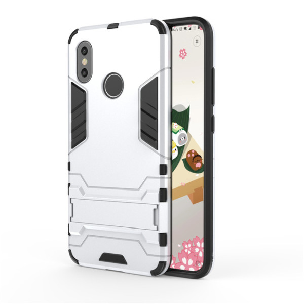 

-подставка ударопрочный Transformer для Xiaomi Redmi S2 с мощной защитой корпуса (Серебряный / Satin Silver) (620409)