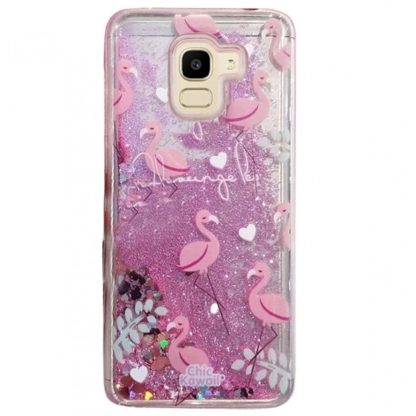 

TPU с переливающимися блестками для Samsung Galaxy J7 (2018) (Фламинго) (621610)