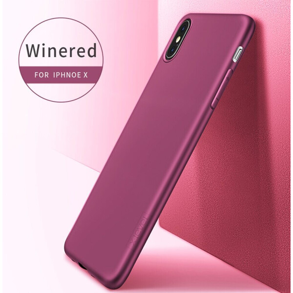 

Силиконовый (TPU) чехол X-LEVEL Matte для iPhone X / iPhone XS - Wine Red