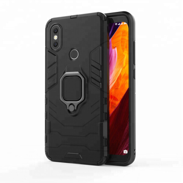 

ударопрочный Transformer Ring под магнитный держатель для Xiaomi Mi 6X / Mi A2 (Черный / Soul Black) (621630)