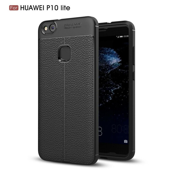 

Защитный чехол Deexe Leather Cover для Huawei P10 Lite - Black