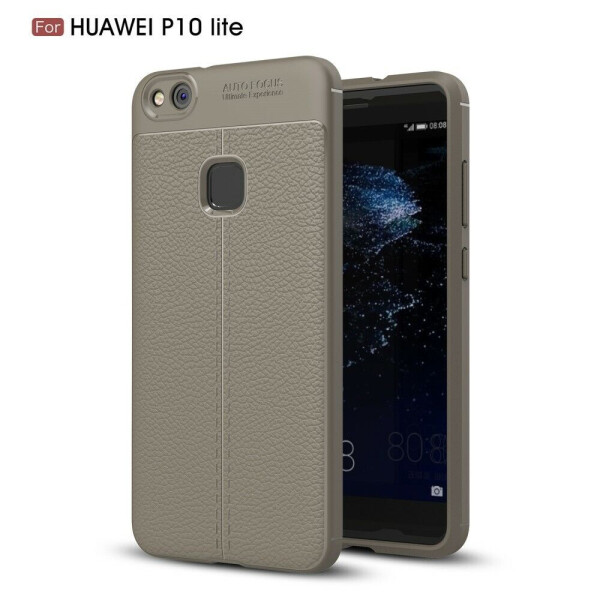 

Защитный чехол Deexe Leather Cover для Huawei P10 Lite - Grey