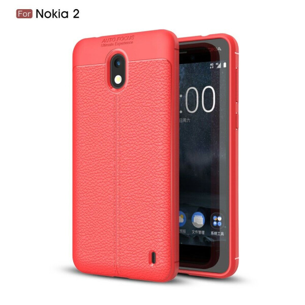 

Защитный чехол Deexe Leather Cover для Nokia 2 - Red