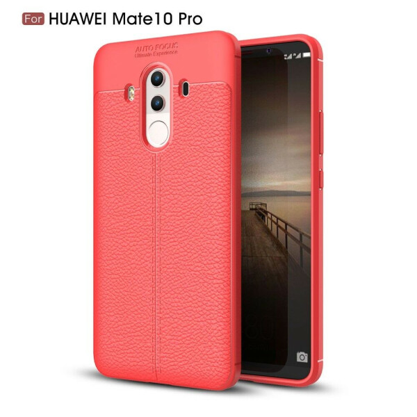 

Защитный чехол Deexe Leather Cover для Huawei Mate 10 Pro - Red